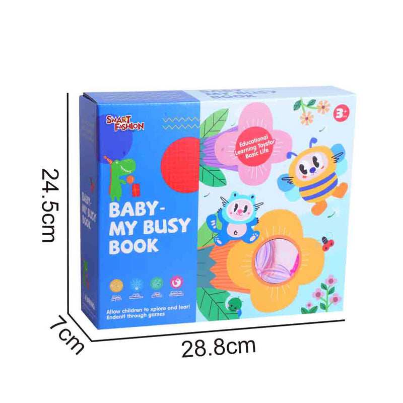 Pink Montessori busy board activity book for babies